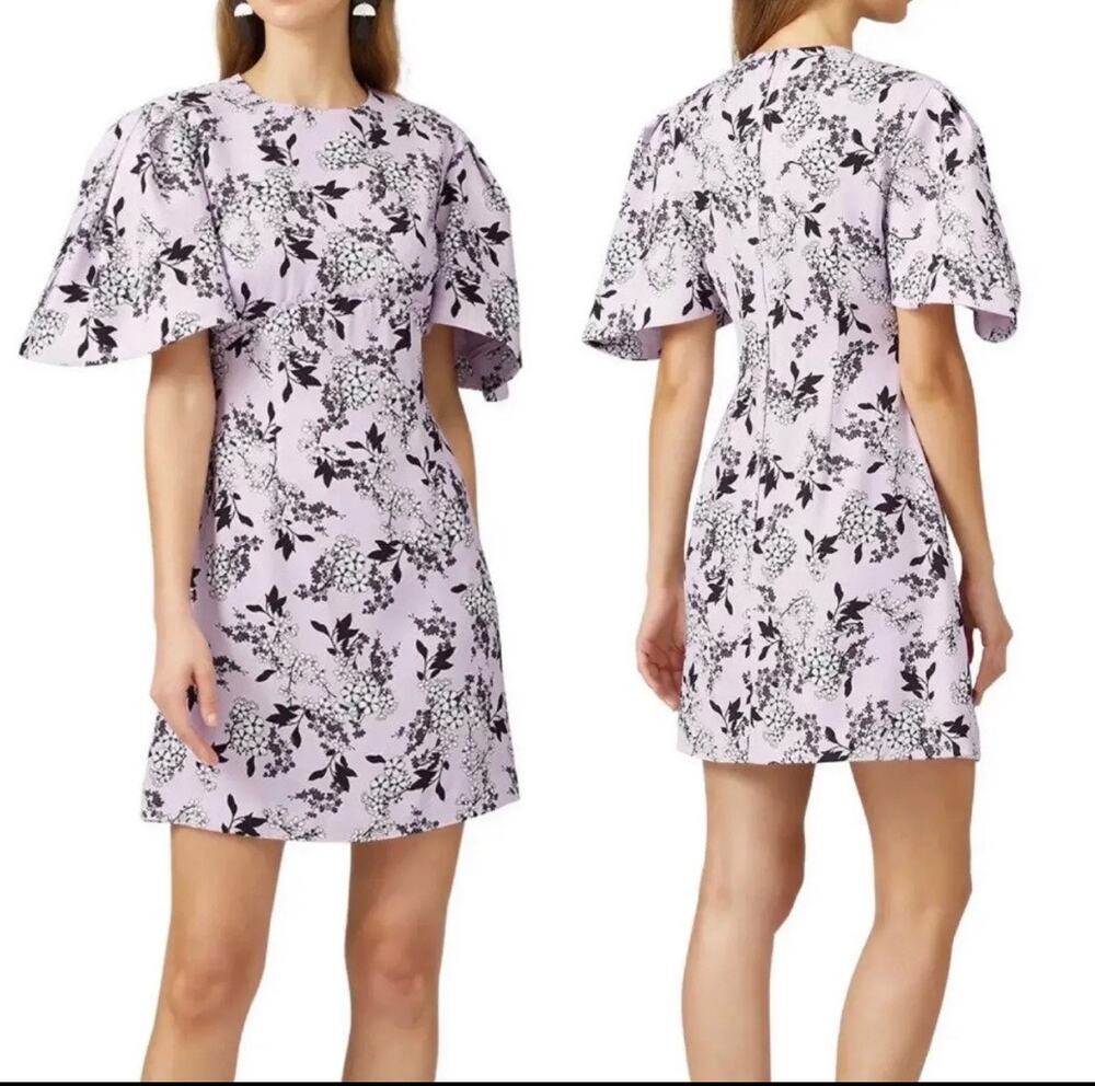 Keepsake The Label Secure Lilac Floral Short Sleeve Mini Dress Size Small